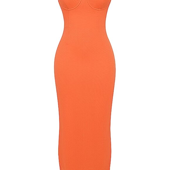 House of CB Flame Orange Maxi Dress NWT - Picture 5 of 14